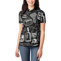 Whisky Neat Women Polo Shirt Vintage Bold Statement Design
