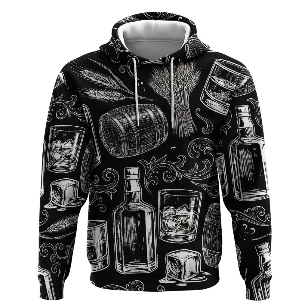 Whisky Neat Zip Hoodie Vintage Bold Statement Design