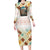 Santorini Greece Family Matching Long Sleeve Bodycon Dress and Hawaiian Shirt Sunset Village Print and Mediterranean Geometric Pattern