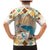 Santorini Greece Family Matching Mermaid Dress and Hawaiian Shirt Sunset Village Print and Mediterranean Geometric Pattern