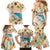 Santorini Greece Family Matching Mermaid Dress and Hawaiian Shirt Sunset Village Print and Mediterranean Geometric Pattern