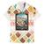 Santorini Greece Family Matching Mermaid Dress and Hawaiian Shirt Sunset Village Print and Mediterranean Geometric Pattern