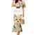 Santorini Greece Family Matching Mermaid Dress and Hawaiian Shirt Sunset Village Print and Mediterranean Geometric Pattern