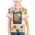 Santorini Greece Family Matching Mermaid Dress and Hawaiian Shirt Sunset Village Print and Mediterranean Geometric Pattern