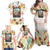 Santorini Greece Family Matching Off Shoulder Maxi Dress and Hawaiian Shirt Sunset Village Print and Mediterranean Geometric Pattern