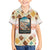 Santorini Greece Family Matching Off Shoulder Maxi Dress and Hawaiian Shirt Sunset Village Print and Mediterranean Geometric Pattern