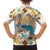 Santorini Greece Family Matching Off Shoulder Short Dress and Hawaiian Shirt Sunset Village Print and Mediterranean Geometric Pattern