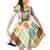 Santorini Greece Family Matching Off Shoulder Short Dress and Hawaiian Shirt Sunset Village Print and Mediterranean Geometric Pattern