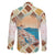 Santorini Greece Family Matching Off Shoulder Short Dress and Hawaiian Shirt Sunset Village Print and Mediterranean Geometric Pattern