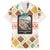 Santorini Greece Family Matching Short Sleeve Bodycon Dress and Hawaiian Shirt Sunset Village Print and Mediterranean Geometric Pattern