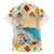 Santorini Greece Family Matching Summer Maxi Dress and Hawaiian Shirt Sunset Village Print and Mediterranean Geometric Pattern