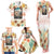 Santorini Greece Family Matching Tank Maxi Dress and Hawaiian Shirt Sunset Village Print and Mediterranean Geometric Pattern