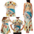 Santorini Greece Family Matching Tank Maxi Dress and Hawaiian Shirt Sunset Village Print and Mediterranean Geometric Pattern