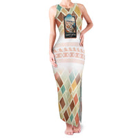 Santorini Greece Family Matching Tank Maxi Dress and Hawaiian Shirt Sunset Village Print and Mediterranean Geometric Pattern