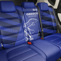 Greek Pride Back Car Seat Cover with Ancient Sculpture and National Map Graphic