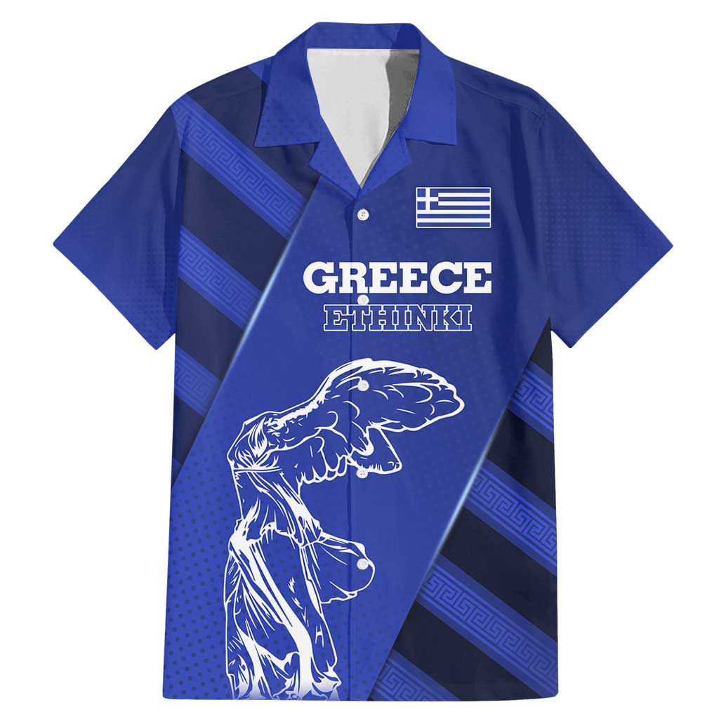 Greek Pride Family Matching Mermaid Dress and Hawaiian Shirt with Ancient Sculpture and National Map Graphic