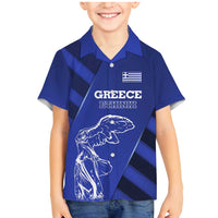 Greek Pride Family Matching Mermaid Dress and Hawaiian Shirt with Ancient Sculpture and National Map Graphic