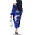 Greek Pride Family Matching Off The Shoulder Long Sleeve Dress and Hawaiian Shirt with Ancient Sculpture and National Map Graphic