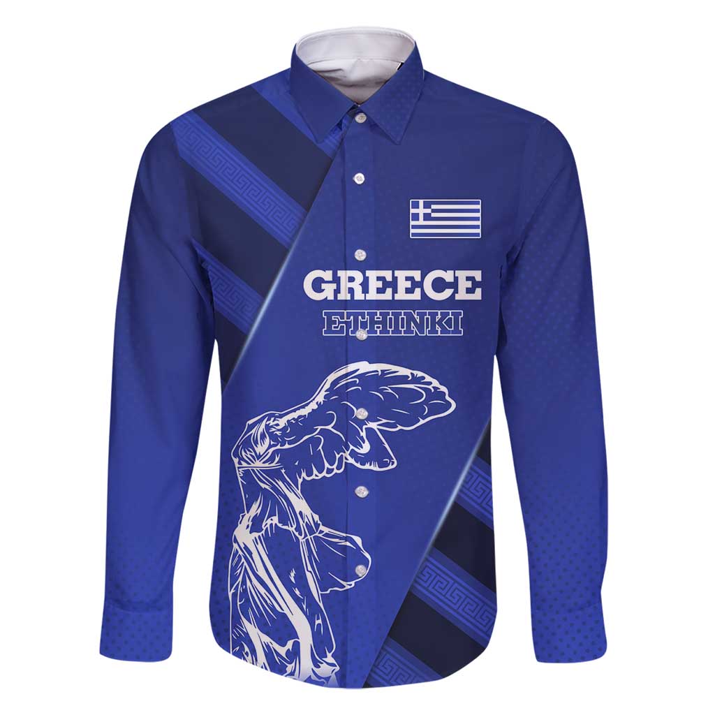 Greek Pride Family Matching Summer Maxi Dress and Hawaiian Shirt with Ancient Sculpture and National Map Graphic