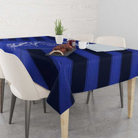 Greek Pride Tablecloth with Ancient Sculpture and National Map Graphic