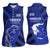Greek Pride Women Sleeveless Polo Shirt with Ancient Sculpture and National Map Graphic