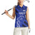 Greek Pride Women Sleeveless Polo Shirt with Ancient Sculpture and National Map Graphic