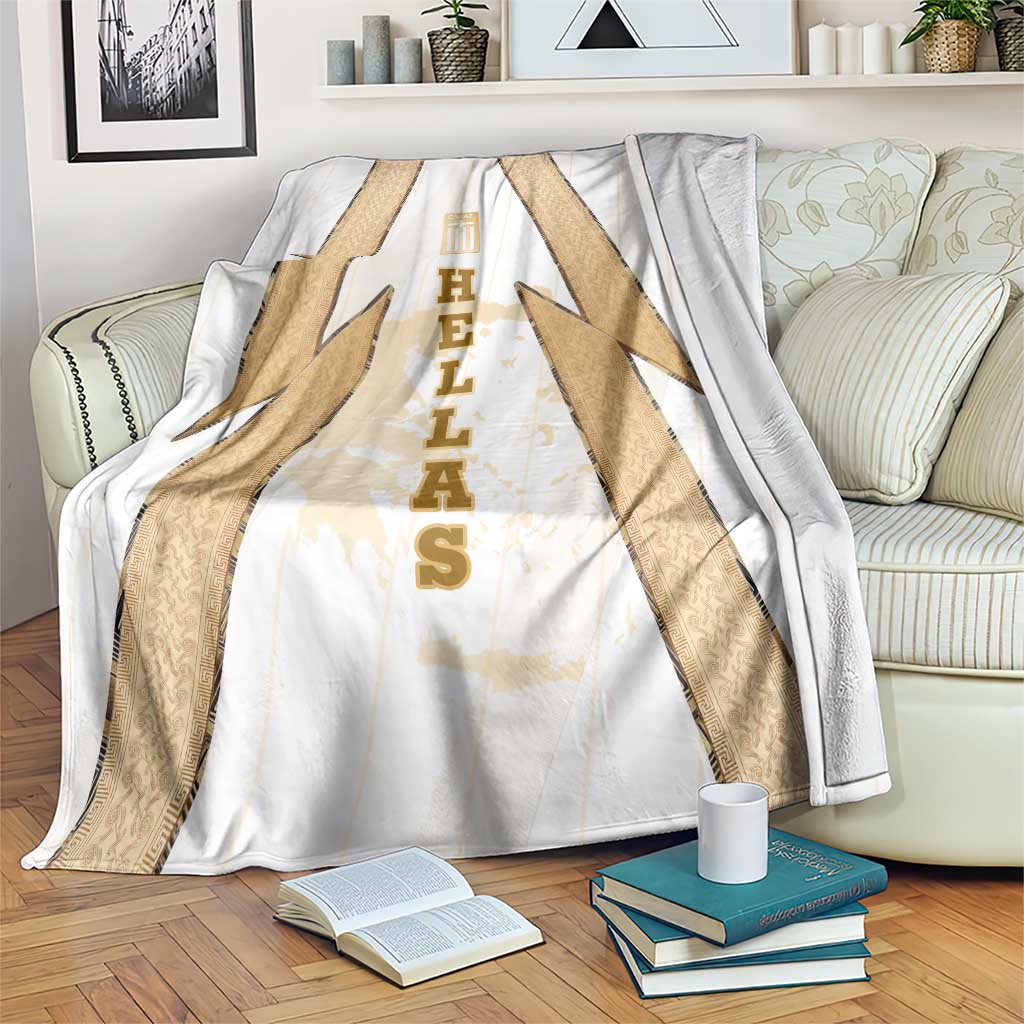 Hellas Athletic Blanket with Ancient Greek Shield Graphic and Numbered Back