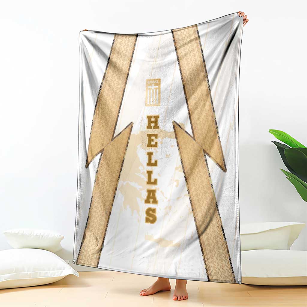 Hellas Athletic Blanket with Ancient Greek Shield Graphic and Numbered Back