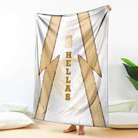 Hellas Athletic Blanket with Ancient Greek Shield Graphic and Numbered Back