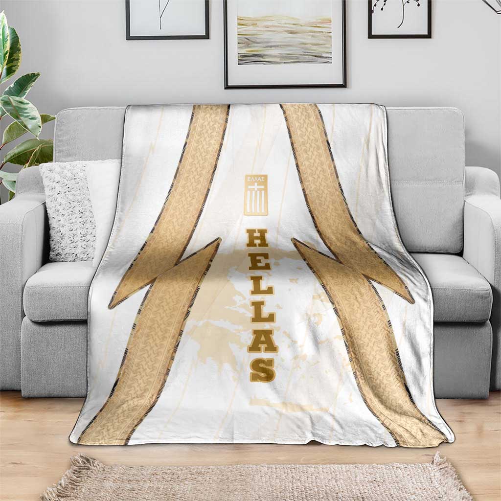 Hellas Athletic Blanket with Ancient Greek Shield Graphic and Numbered Back