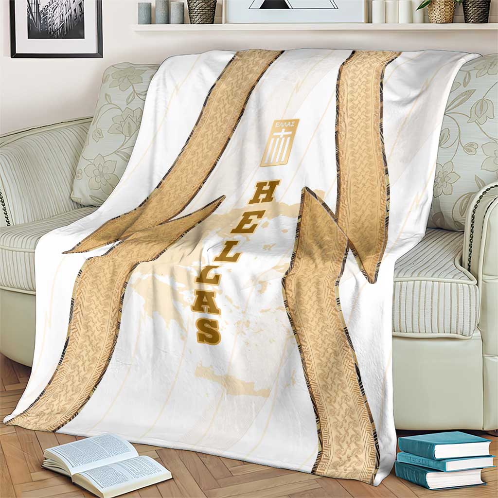Hellas Athletic Blanket with Ancient Greek Shield Graphic and Numbered Back