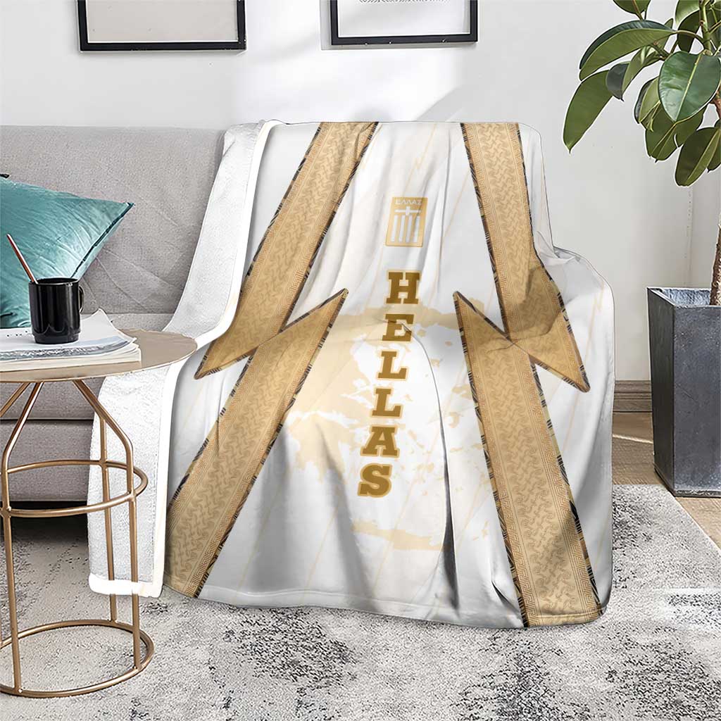 Hellas Athletic Blanket with Ancient Greek Shield Graphic and Numbered Back