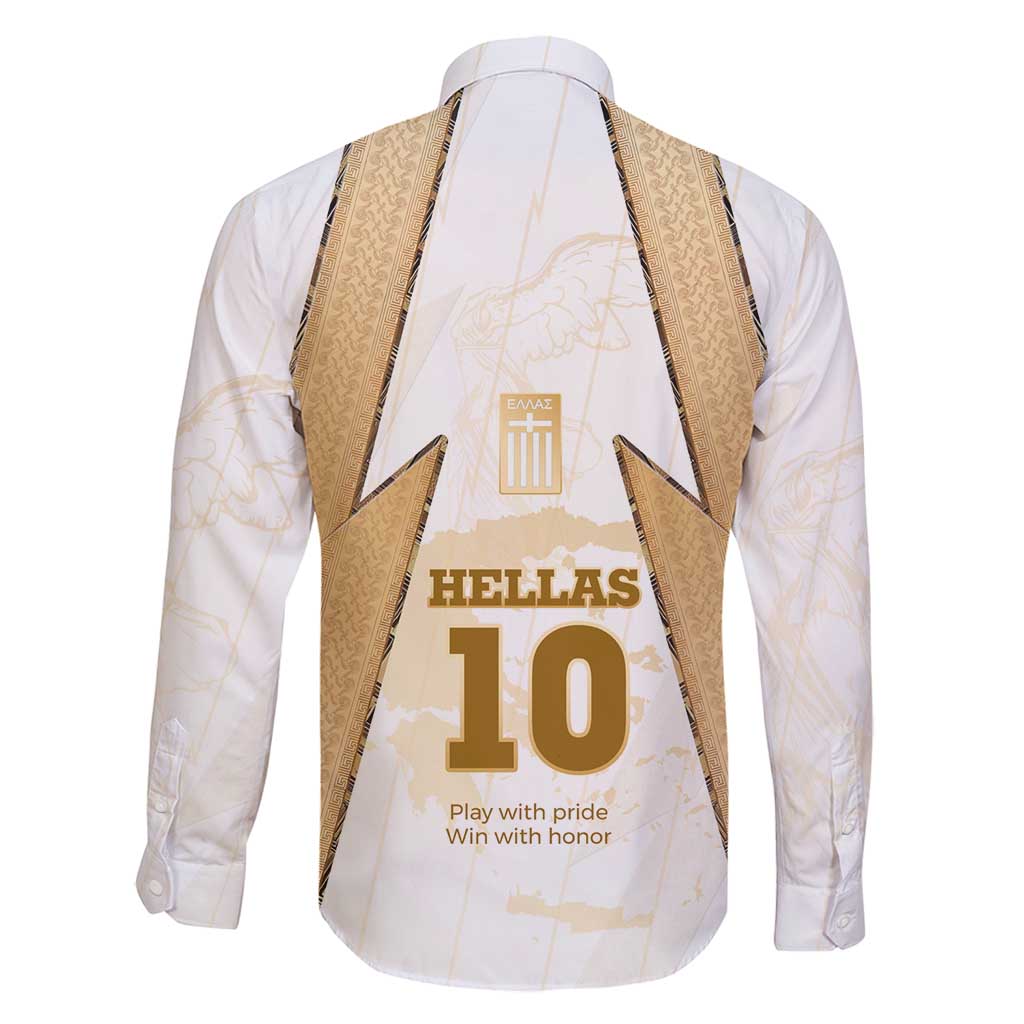 Hellas Athletic Family Matching Long Sleeve Bodycon Dress and Hawaiian Shirt with Ancient Greek Shield Graphic and Numbered Back