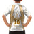Hellas Athletic Family Matching Off The Shoulder Long Sleeve Dress and Hawaiian Shirt with Ancient Greek Shield Graphic and Numbered Back