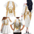 Hellas Athletic Family Matching Off The Shoulder Long Sleeve Dress and Hawaiian Shirt with Ancient Greek Shield Graphic and Numbered Back