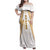 Hellas Athletic Family Matching Off Shoulder Maxi Dress and Hawaiian Shirt with Ancient Greek Shield Graphic and Numbered Back