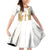 Hellas Athletic Family Matching Off Shoulder Short Dress and Hawaiian Shirt with Ancient Greek Shield Graphic and Numbered Back
