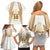 Hellas Athletic Family Matching Off Shoulder Short Dress and Hawaiian Shirt with Ancient Greek Shield Graphic and Numbered Back