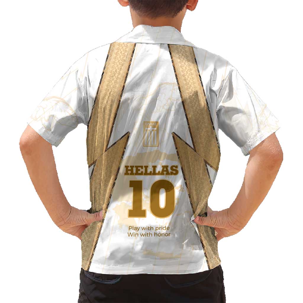 Hellas Athletic Family Matching Puletasi and Hawaiian Shirt with Ancient Greek Shield Graphic and Numbered Back