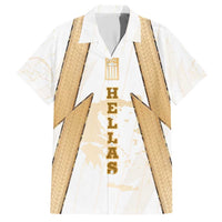 Hellas Athletic Family Matching Short Sleeve Bodycon Dress and Hawaiian Shirt with Ancient Greek Shield Graphic and Numbered Back