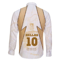 Hellas Athletic Family Matching Short Sleeve Bodycon Dress and Hawaiian Shirt with Ancient Greek Shield Graphic and Numbered Back