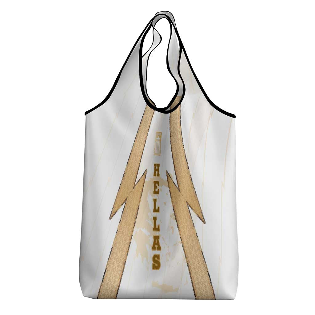 Hellas Athletic Grocery Bag with Ancient Greek Shield Graphic and Numbered Back