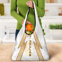 Hellas Athletic Grocery Bag with Ancient Greek Shield Graphic and Numbered Back