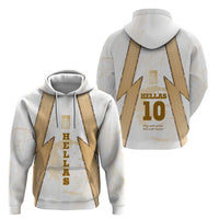 Hellas Athletic Hoodie with Ancient Greek Shield Graphic and Numbered Back