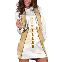 Hellas Athletic Hoodie Dress with Ancient Greek Shield Graphic and Numbered Back
