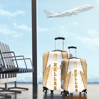 Hellas Athletic Luggage Cover with Ancient Greek Shield Graphic and Numbered Back