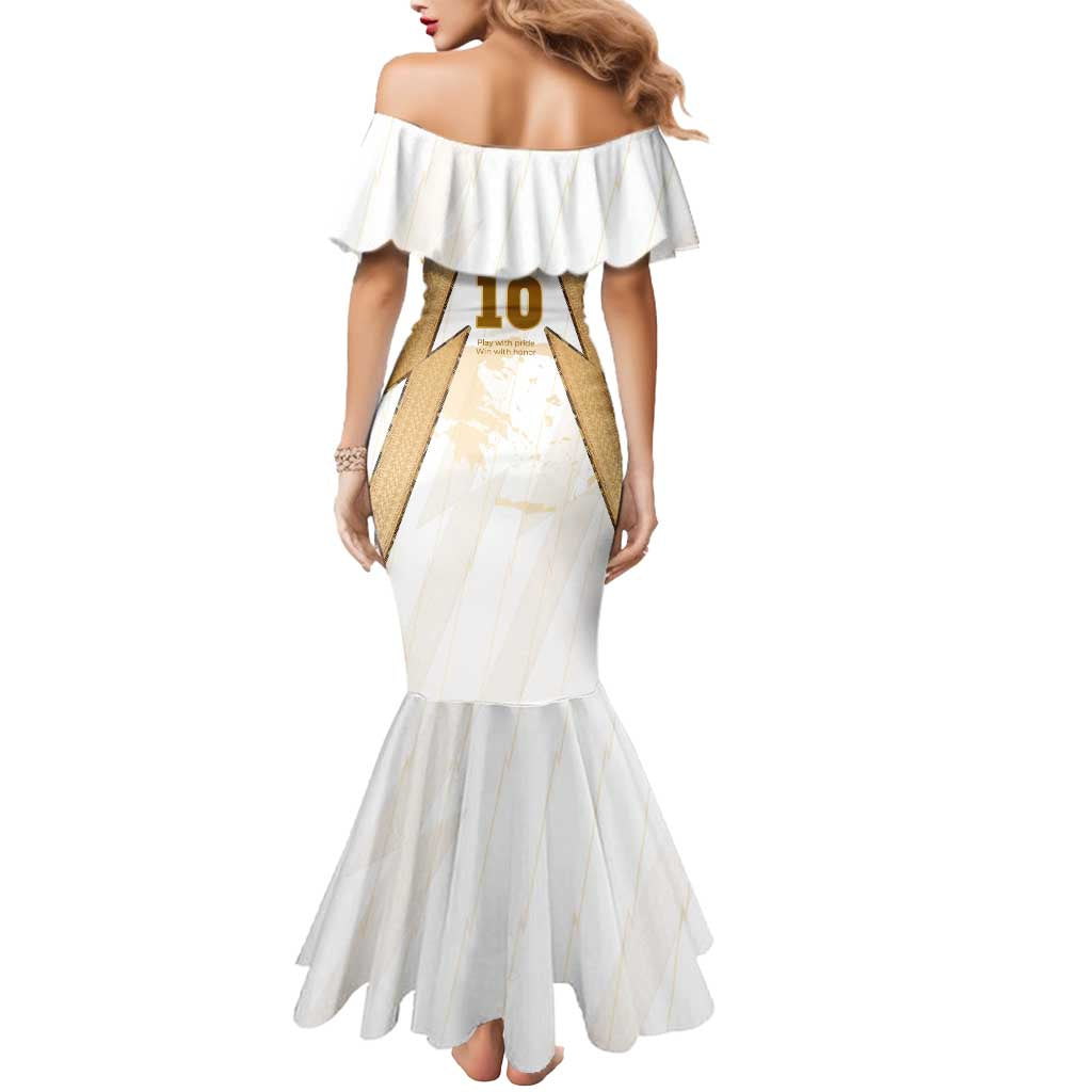 Hellas Athletic Mermaid Dress with Ancient Greek Shield Graphic and Numbered Back