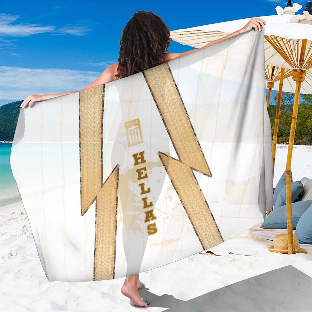 Hellas Athletic Sarong with Ancient Greek Shield Graphic and Numbered Back