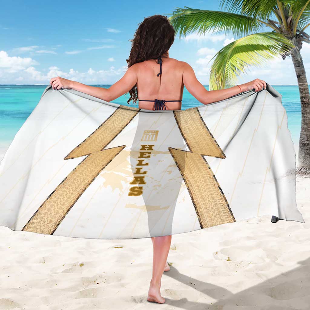 Hellas Athletic Sarong with Ancient Greek Shield Graphic and Numbered Back