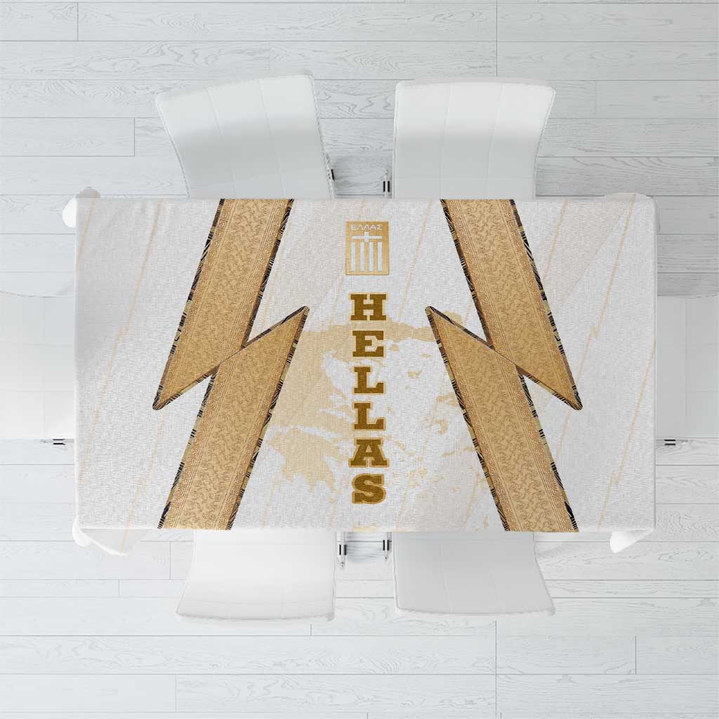 Hellas Athletic Tablecloth with Ancient Greek Shield Graphic and Numbered Back